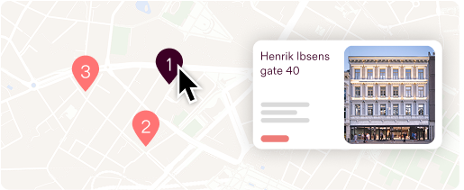 Map showing office locations