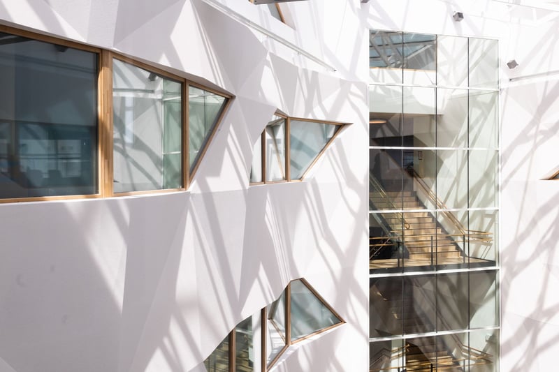 Gode lysforhold og spennende arkitektur