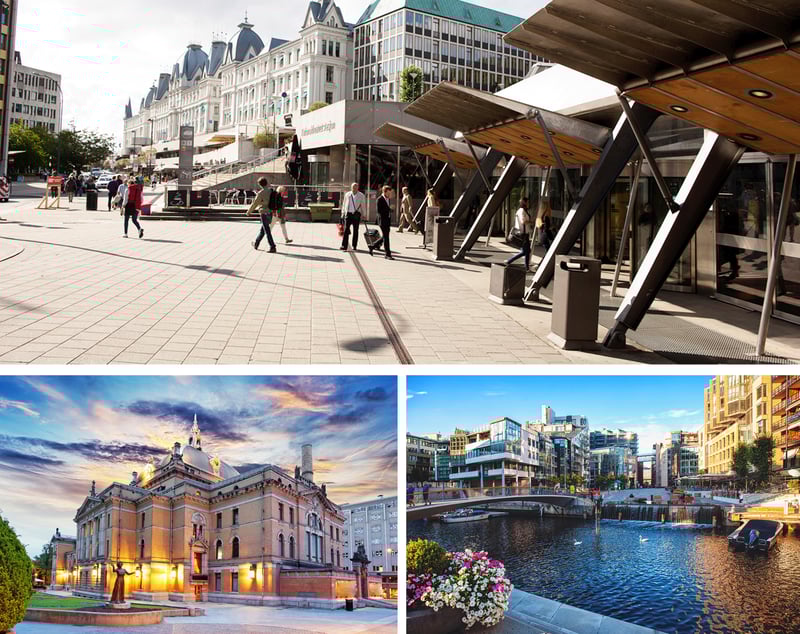 Gangavstand til Nationaltheatret og Aker Brygge